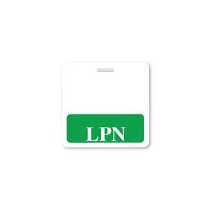  Green LPN Horizontal Badge Buddy   25pk Green Office 