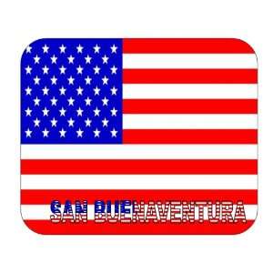  US Flag   San Buenaventura, California (CA) Mouse Pad 