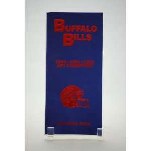  Buffalo Bills Media Guide   1990/1991/1992 AFC Champions   New   Out