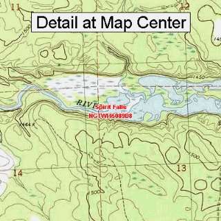 USGS Topographic Quadrangle Map   Spirit Falls, Wisconsin (Folded 