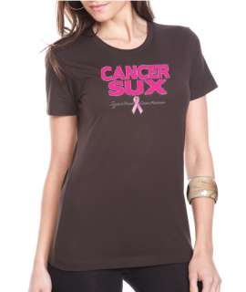 Cancer Sux Breast Awareness Next Level Tee Shirt  