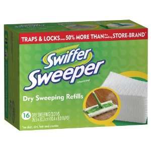  Swiffer Sweeper Dry Cloth Unscented Refill, 16 Count 