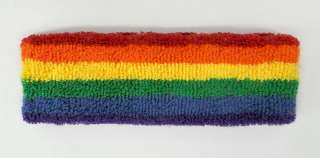 Superthick Striped Headband Rainbow  