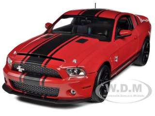 2012 SHELBY MUSTANG GT500 SUPER SNAKE RED W/BLACK 1/18 SHELBY 