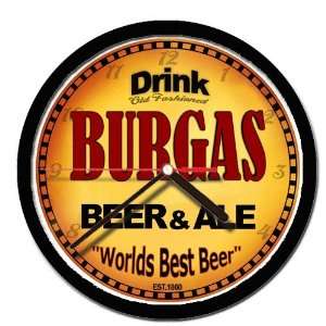  BURGAS beer and ale cerveza wall clock 