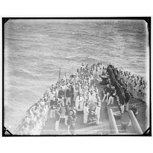  U.S.S. New York,burial at sea of seamen killed at San Juan 