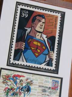 Superman Matted First Day Issue Stamp Limited Edition New  