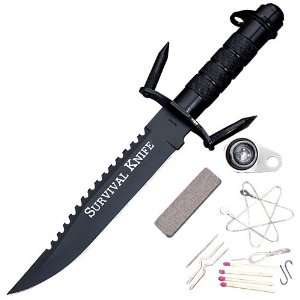 Survival Knife Fixed Blade Classic Black