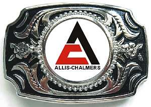 ALLIS CHALMERS LOGO BELT BUCKLE WESTERN TRACTOR Made in the USA  