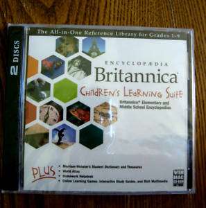 Sealed Childrens Encyclopedia Britannica CD Grades 1 9  