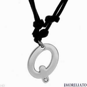  MORELLATO Designer Steel Q Initial Necklace w/Diamond 