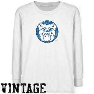 NCAA Butler Bulldogs Youth White Distressed Logo Vintage T shirt
