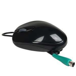  3 Button PS/2 Optical Scroll Mouse (Black) Electronics
