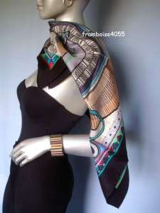 BNEW HERMES silk SCARF CENT PLIS DES MIAO Carre foulard NEUF  