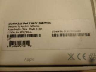   iPad 2 16GB   White (MC979LL/A)   Broken glass STILL UNDER WARRANTY