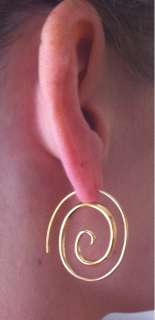 18g 16g Bronze GOLD PLATED SPIRAL Earrings  Price Per 2  