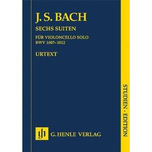  6 Suites For Violoncello Bwv 1007 1012   Study Score 