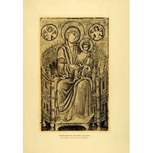   Byzantine Enthroned Christian Iconography Art   Original Collotype