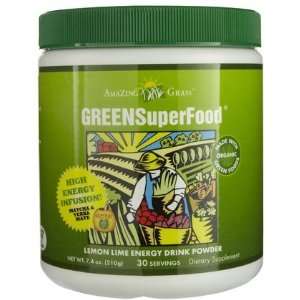  Amazing Grass Energy Green SuperFood Powder, Lemon Lime, 7 