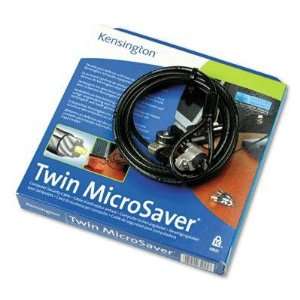 Kensington Twin Microsaver Security Cable 7 1/2ft Steel Cable Black 