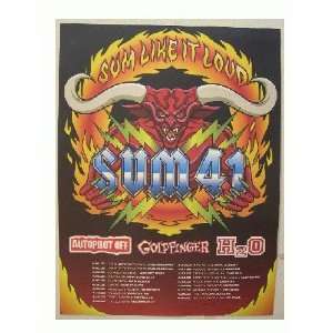  Sum 41 Poster Sum Like It Loud Demon Forty One Sum41 