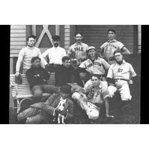  College Baseball Players with Terrier   Poster (18x12 
