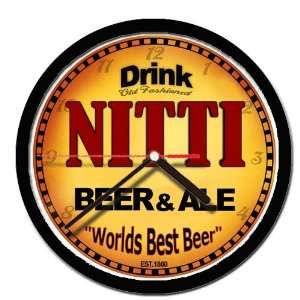  NITTI beer and ale cerveza wall clock 