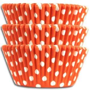  Orange Polka Dot Baking Cups, Greaseproof 1000 Pack 