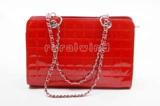 korean style chain bright women’s fashion PU leather handbag 