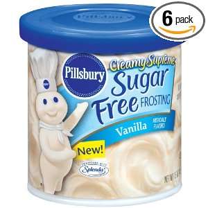   Supreme Sugar Free Vanilla Flavor Frosting, 15 Ounce (Pack of 6