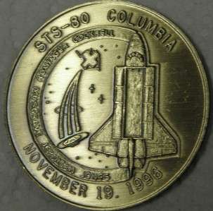 STS 69 THROUGH STS 80 SET OF 10 COINS   FLIGHT SPACE TRANSPORTATION 