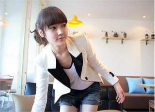   Womens Lapel Casual White Suits Blazer Jacket Outerwear Coat Lining