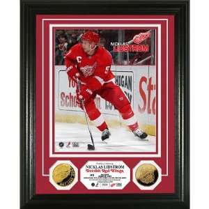  Nicklas Lidstrom 24Kt Gold Coin Photo Mint Sports 