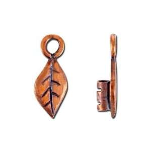  2mm Antique Copper Leaf Crimp End Arts, Crafts & Sewing