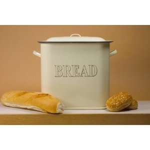  Oblong Bread Bin Cream 34cm [Kitchen & Home]