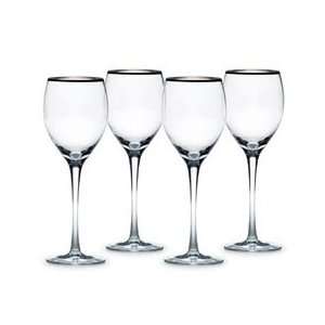  By Mikasa Cameo Platinum Collection Wine 9Oz Set of 4 