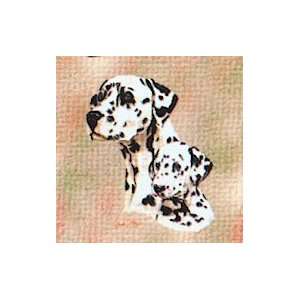  Dalmatian and Puppy Woven Lap Square (Throw Blanket)