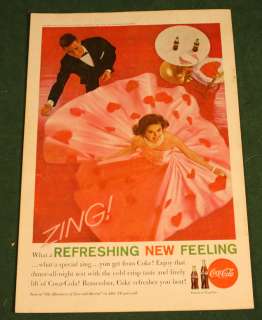 Vintage 1961 Coca Cola Coke Ad Dancing Lady In Pink Nat Geo  