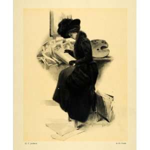  1911 Print Studio Artist Artwork Jackman Palette Study 