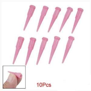  Pink Plastic Tapered Pinhead Glue Liquid Dispenser Needle 