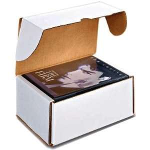50 White Fold Up Cardboard Standard DVD Case Mailers Holds 6 DVDs 