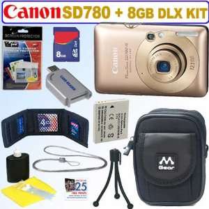  Canon Powershot SD780 IS 12.1MP Digital Camera Gold + 8GB 