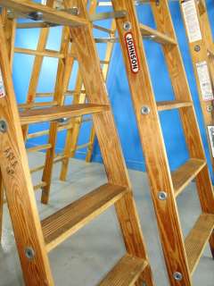 USED 6ft Wooden STEP Ladder LOUISVILLE WERNER JOHNSON  