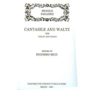  Paganini, Niccolo Cantabile & Waltz For Violin and Piano 