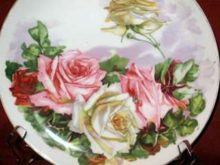   Dayton Bavaria Cleveland Ohio Plate Roses Rose Pink White  