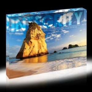  Successories Integrity Rock Infinity Edge Acrylic Desktop 