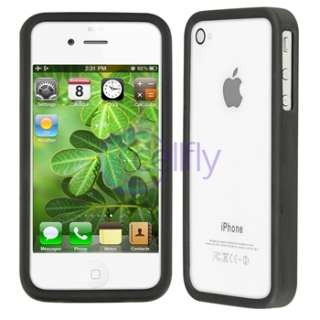 BLACK CASE+CHARGER+PRIVACY PROTECTOR GUARD for Apple iPhone 4S 4 G 