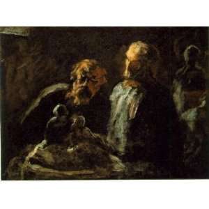   name Two Sculptors, By Daumier Honoré  