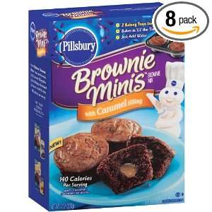 Pillsbury Brownie Minis Caramel Filled Bite Size Brownie Mix, 7.0500 