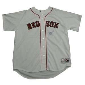 Autographed Jonathan Papelbon Red Sox Replica White Majestic Jersey 